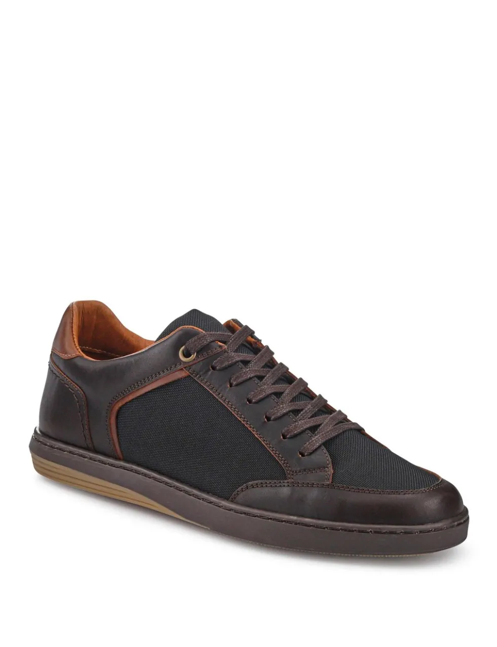 Leather Lace Up Trainers