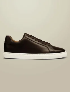 Leather Lace Up Trainers