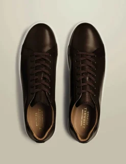 Leather Lace Up Trainers