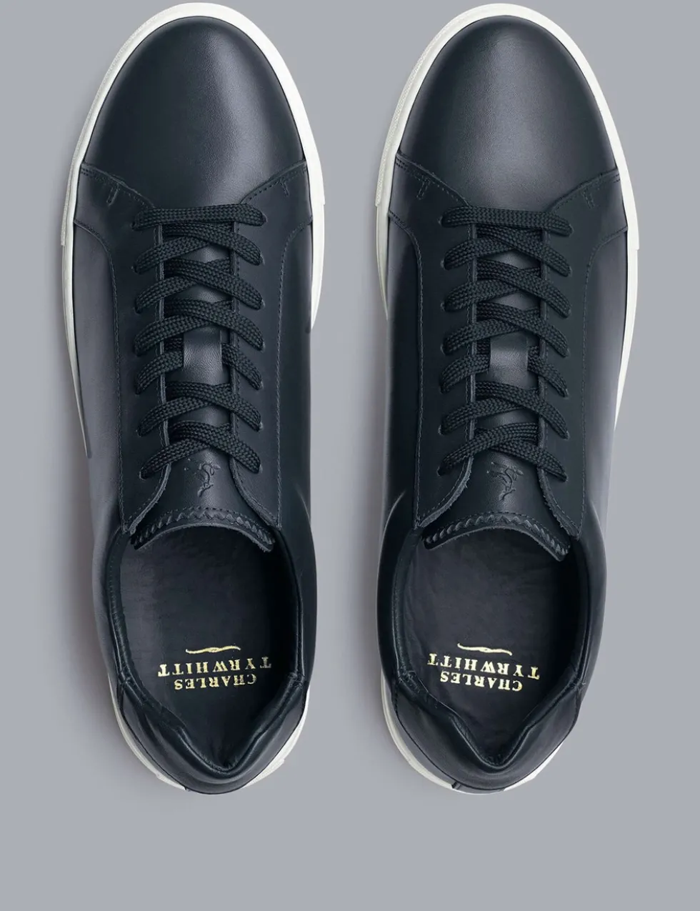 Leather Lace Up Trainers