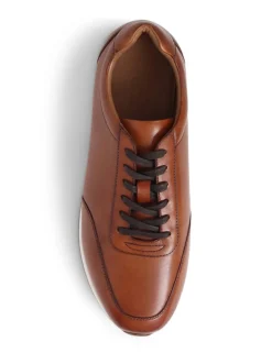 Leather Lace Up Trainers