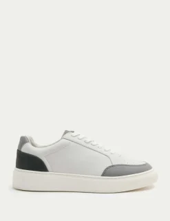 Leather Lace Up Trainers