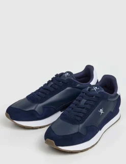Leather Lace Up Trainers