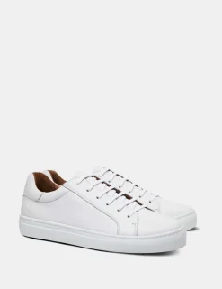 Leather Lace Up Trainers