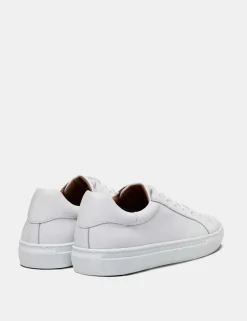 Leather Lace Up Trainers