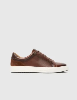 Leather Lace Up Trainers