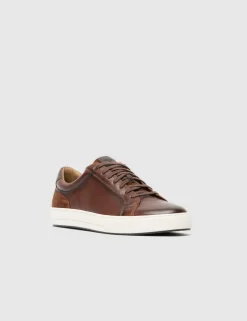 Leather Lace Up Trainers