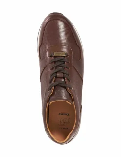 Leather Lace Up Wide Fit Trainers