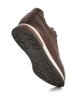 Leather Lace Up Wide Fit Trainers