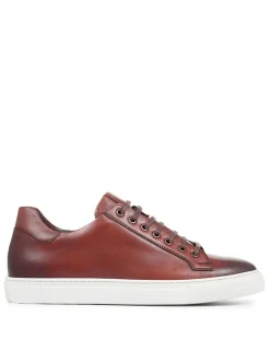 Leather Lace-Up Trainers