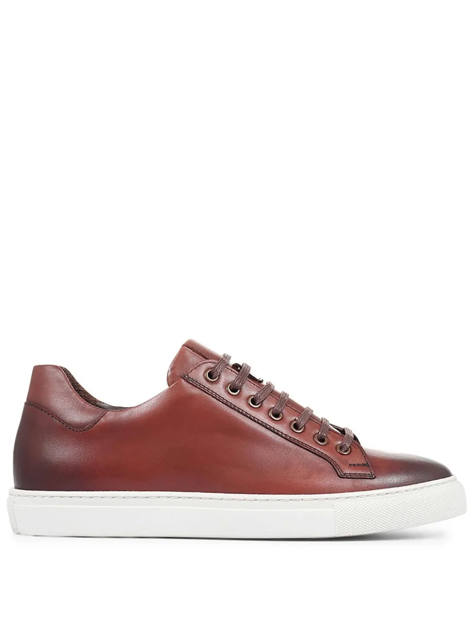 Leather Lace-Up Trainers