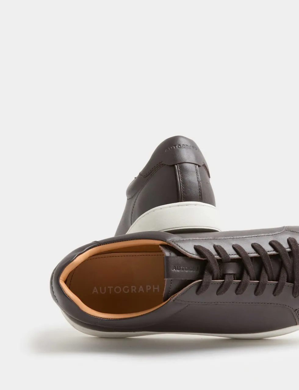 Leather Lace-Up Trainers