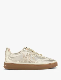 Leather Metallic Side Detail Trainers