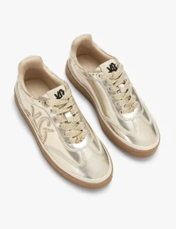Leather Metallic Side Detail Trainers