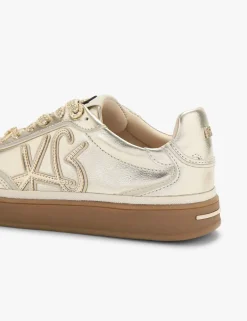 Leather Metallic Side Detail Trainers