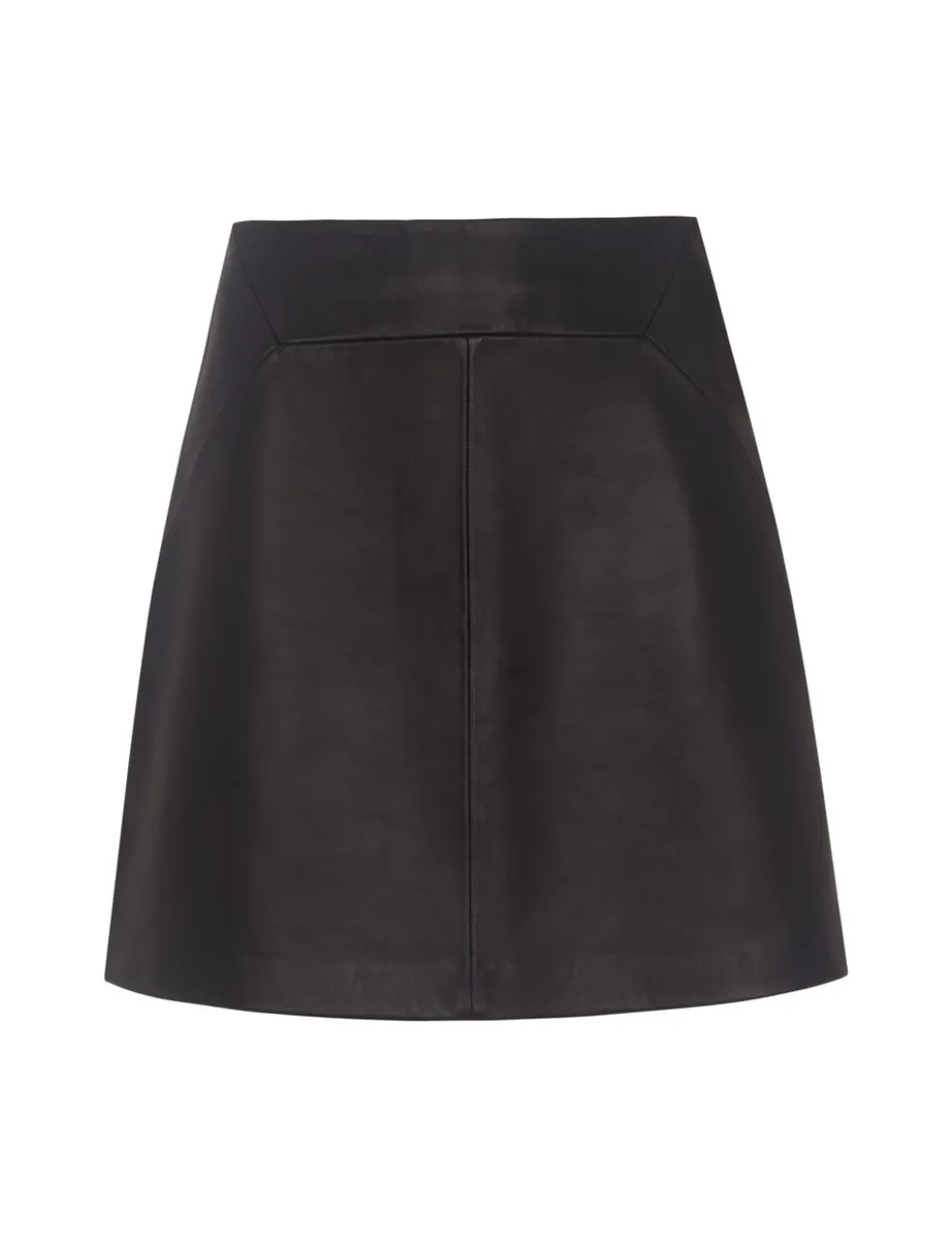 Leather Mini A-Line Skirt