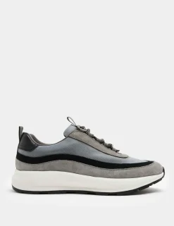 Leather Mix Runner Trainers