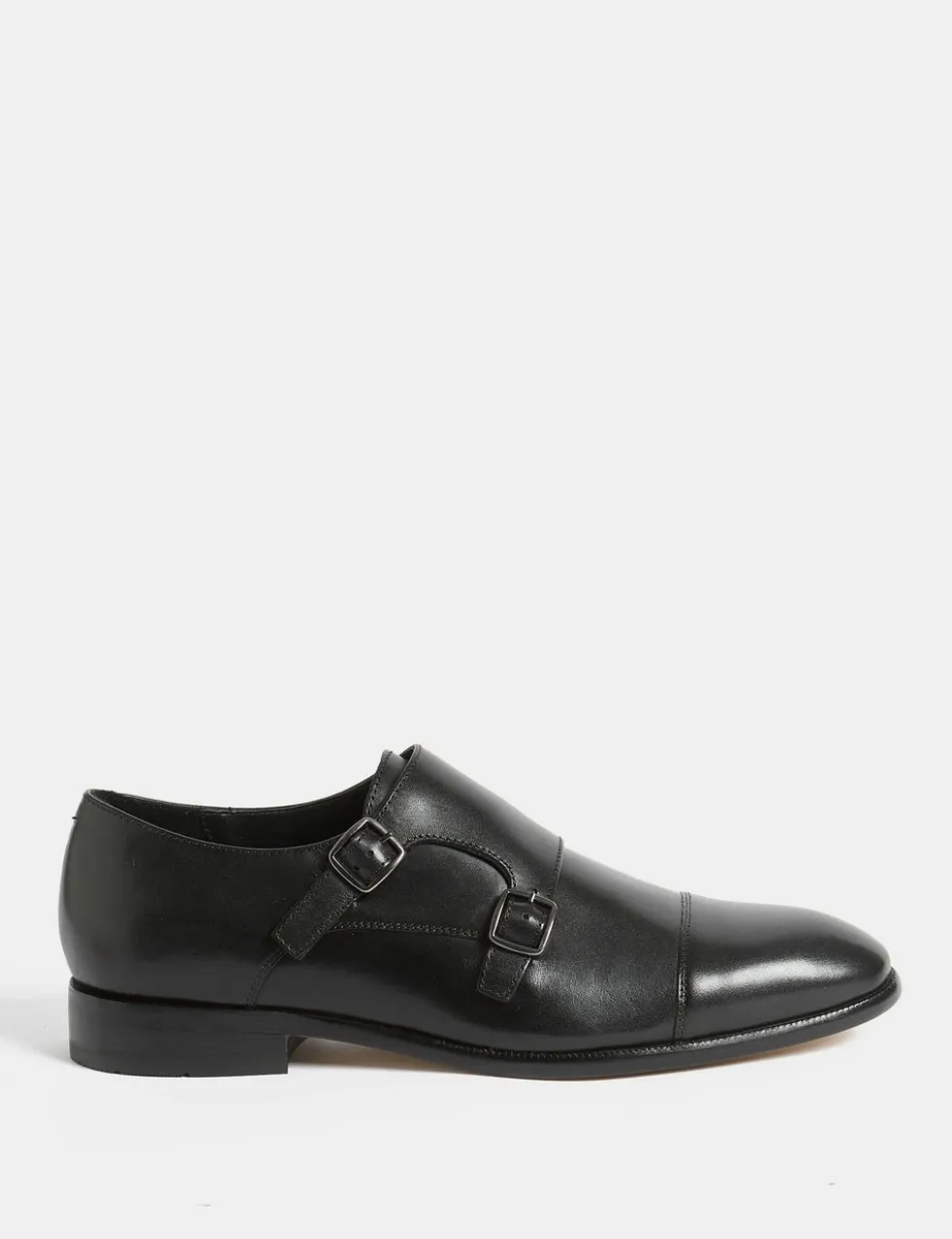 Leather Monk Strap Shoes