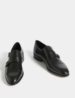 Leather Monk Strap Shoes