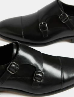 Leather Monk Strap Shoes