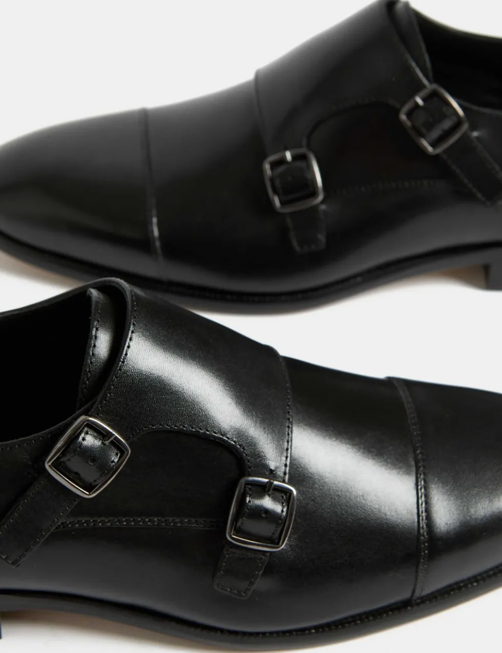 Leather Monk Strap Shoes