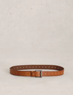 Leather Multi Punch Belt