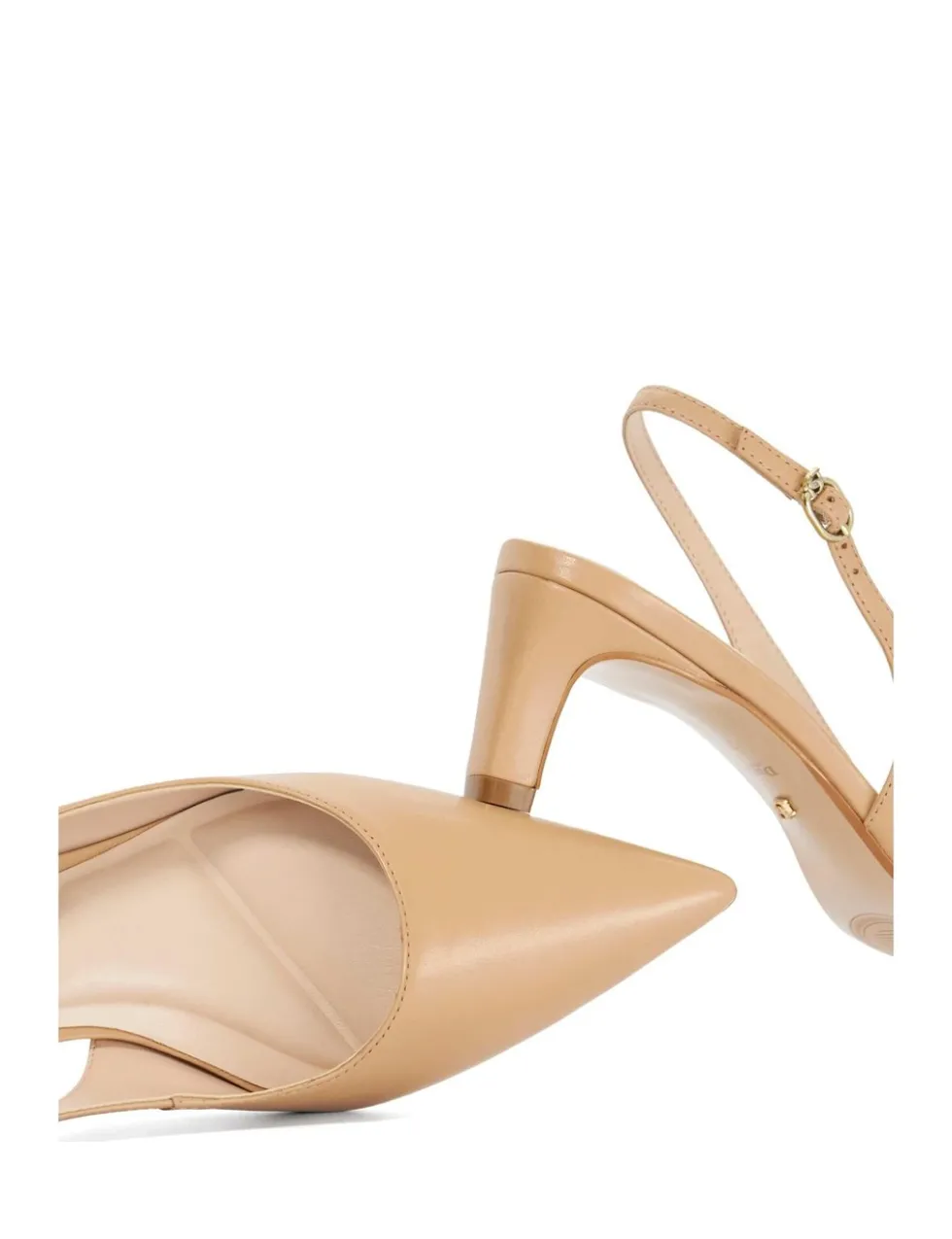 Leather Pointed Slingback Shoes
