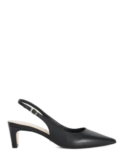 Leather Pointed Slingback Shoes