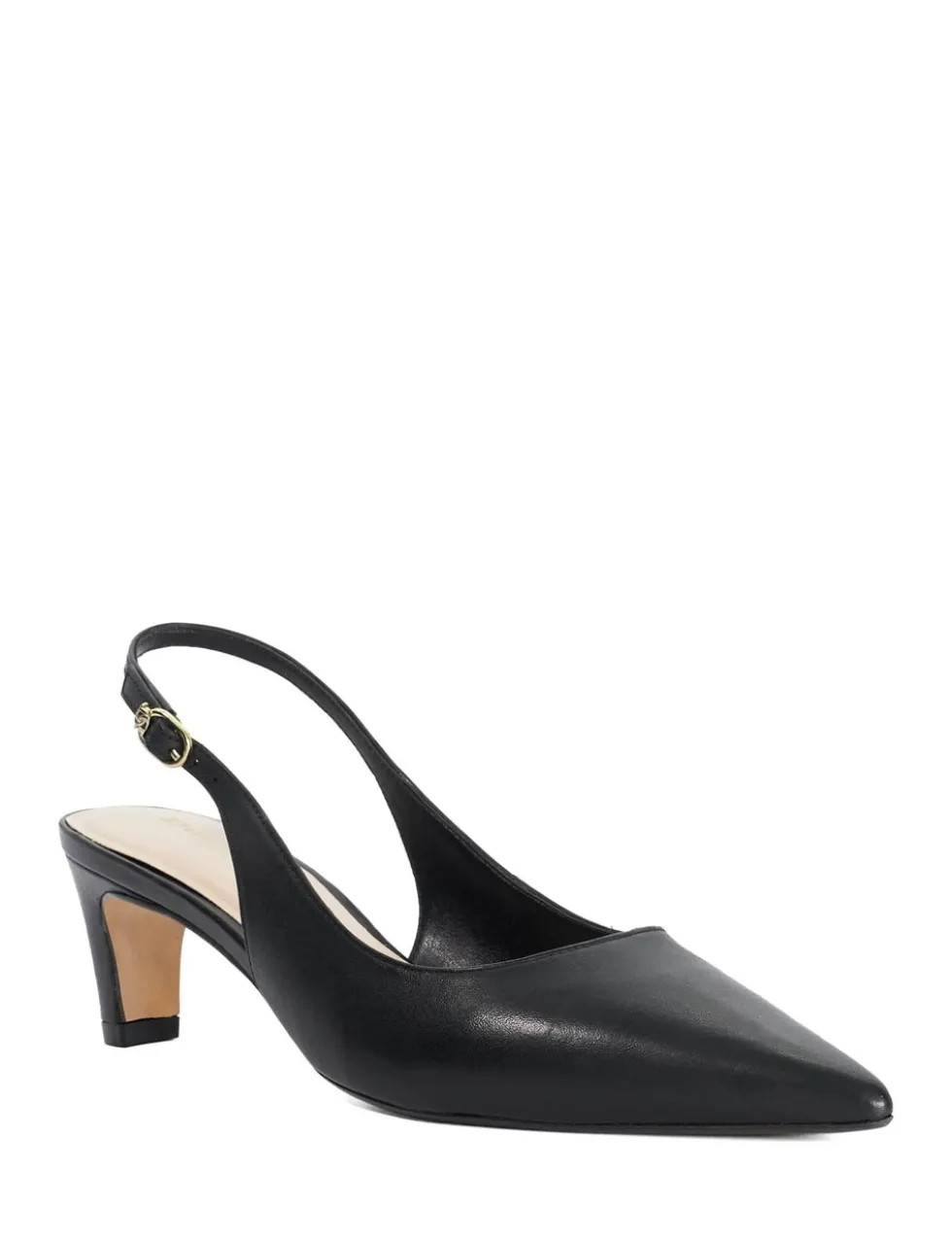 Leather Pointed Slingback Shoes