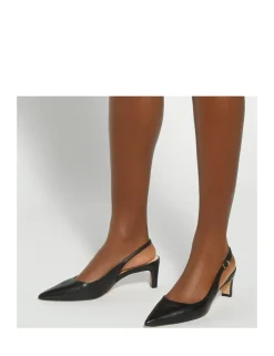 Leather Pointed Slingback Shoes