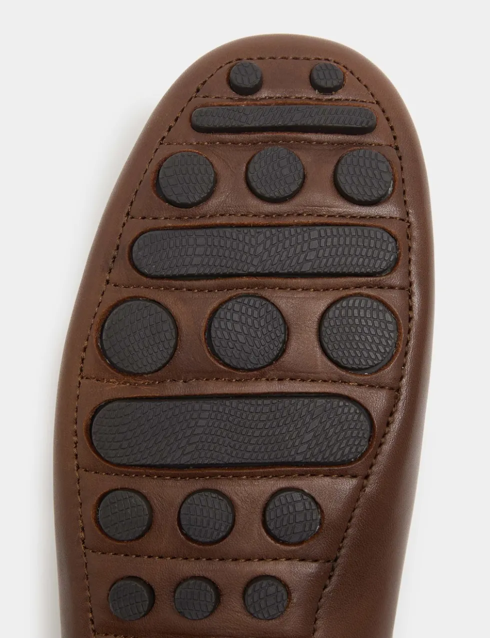 Leather Saddle Driving Loafers