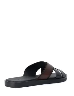 Leather Slider Sandals