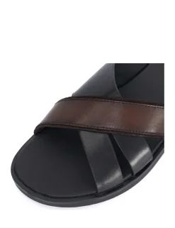 Leather Slider Sandals
