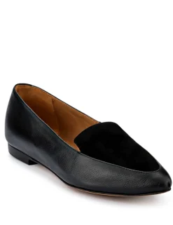 Leather Slip On Flat Pointed Pumps