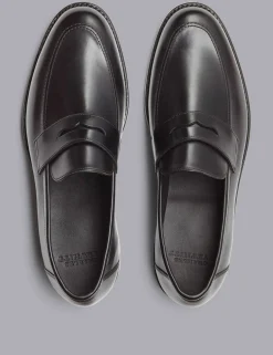 Leather Slip On Loafers