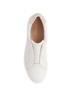 Leather Slip On Platform Trainers