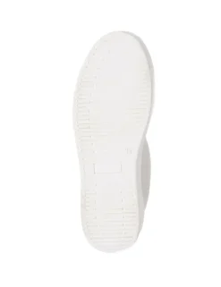 Leather Slip On Platform Trainers