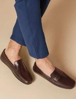 Leather Slip-On Loafers