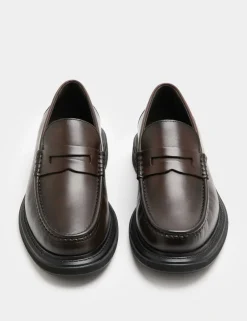 Leather Slip-On Loafers