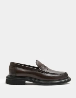 Leather Slip-On Loafers