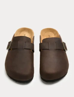 Leather Slip-On Mules