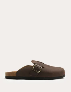 Leather Slip-On Mules