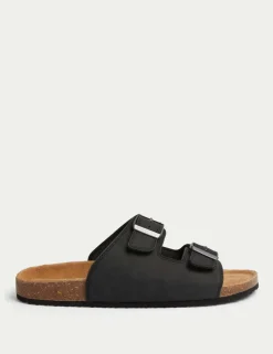 Leather Slip-On Sandals