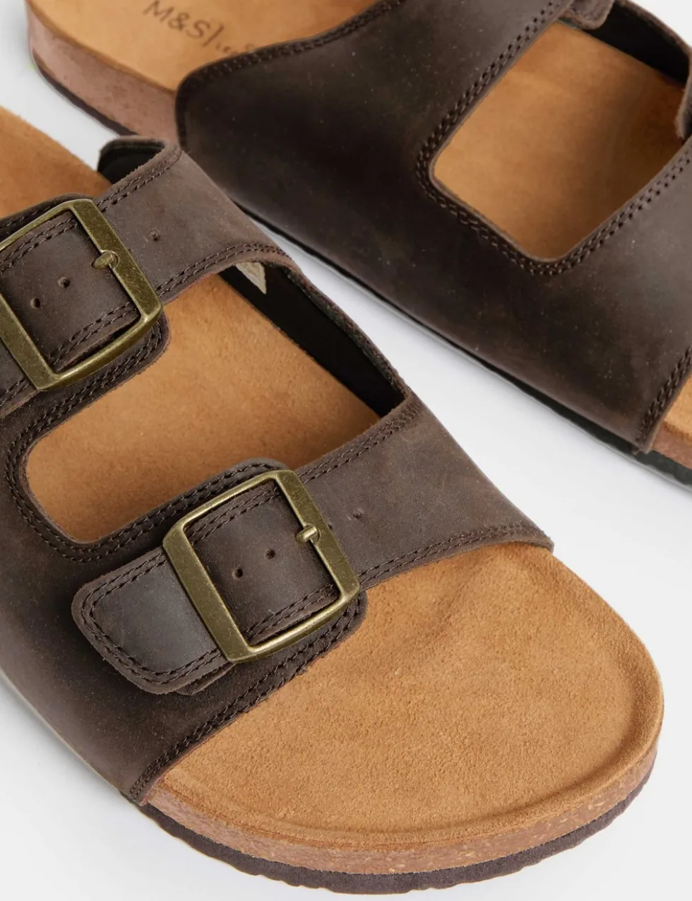 Leather Slip-On Sandals