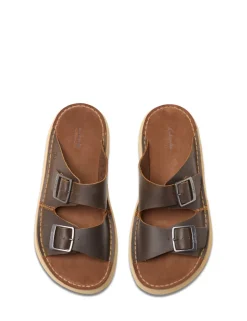 Leather Slip-On Sandals
