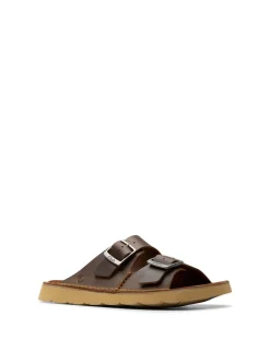 Leather Slip-On Sandals
