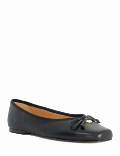 Leather Square Toe Ballet Pumps
