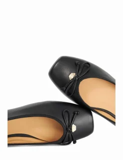 Leather Square Toe Ballet Pumps