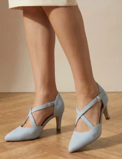 Leather Stiletto Heel Court Shoes