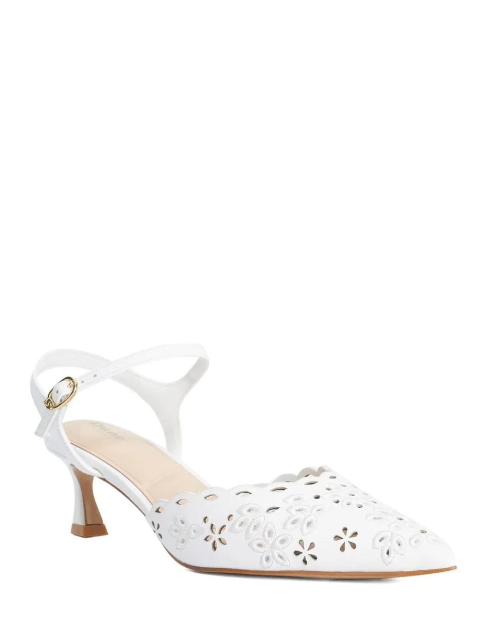 Leather Stiletto Heel Pointed Court Shoes